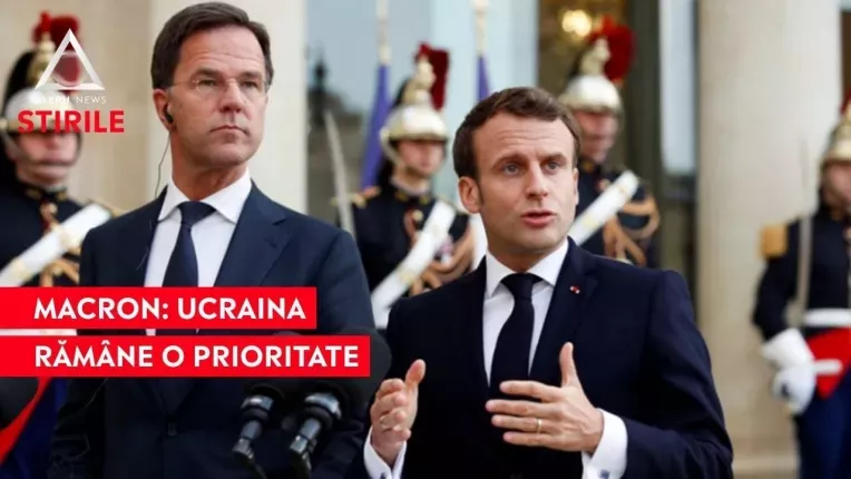 Macron si Rutte si-au reiterat, la Paris, sprijinul absolut pentru Ucraina