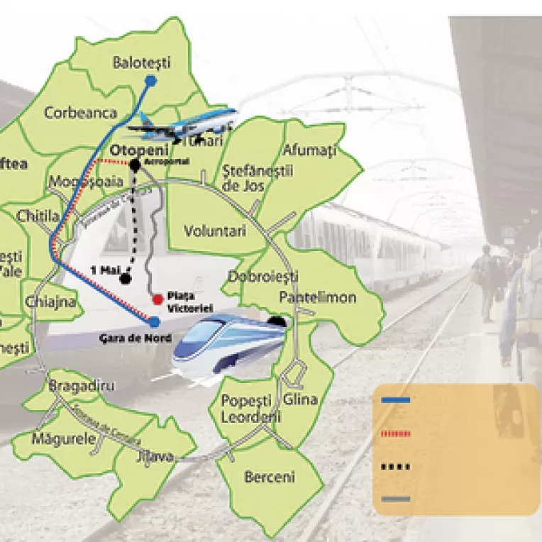 Ruta mixta feroviaro-rutiera Gara de Nord – Otopeni: 350 de calatori pe zi